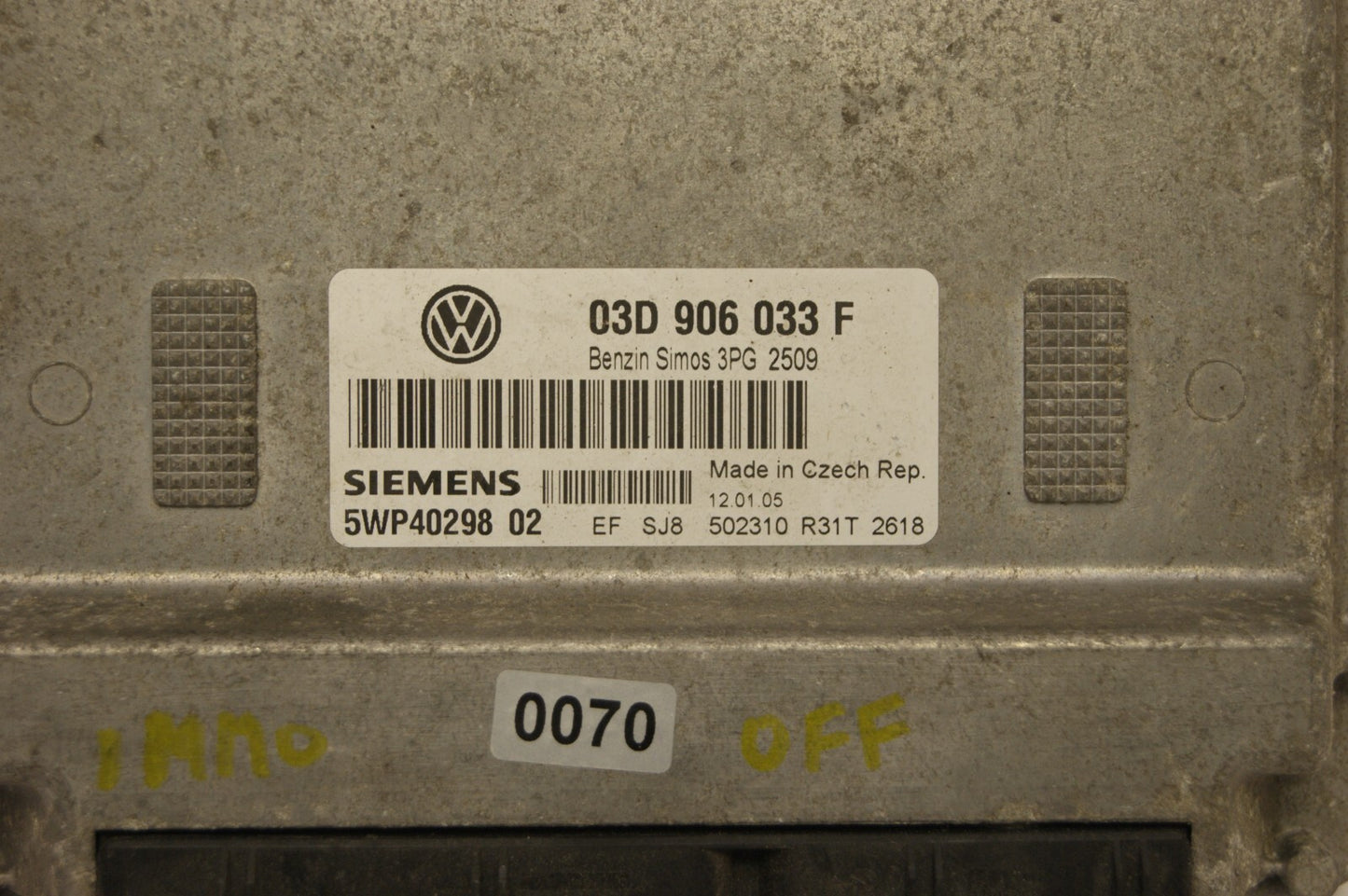 03D906033F ECU Audi VW Skoda Seat IMMO OFF PLUG & PLAY.