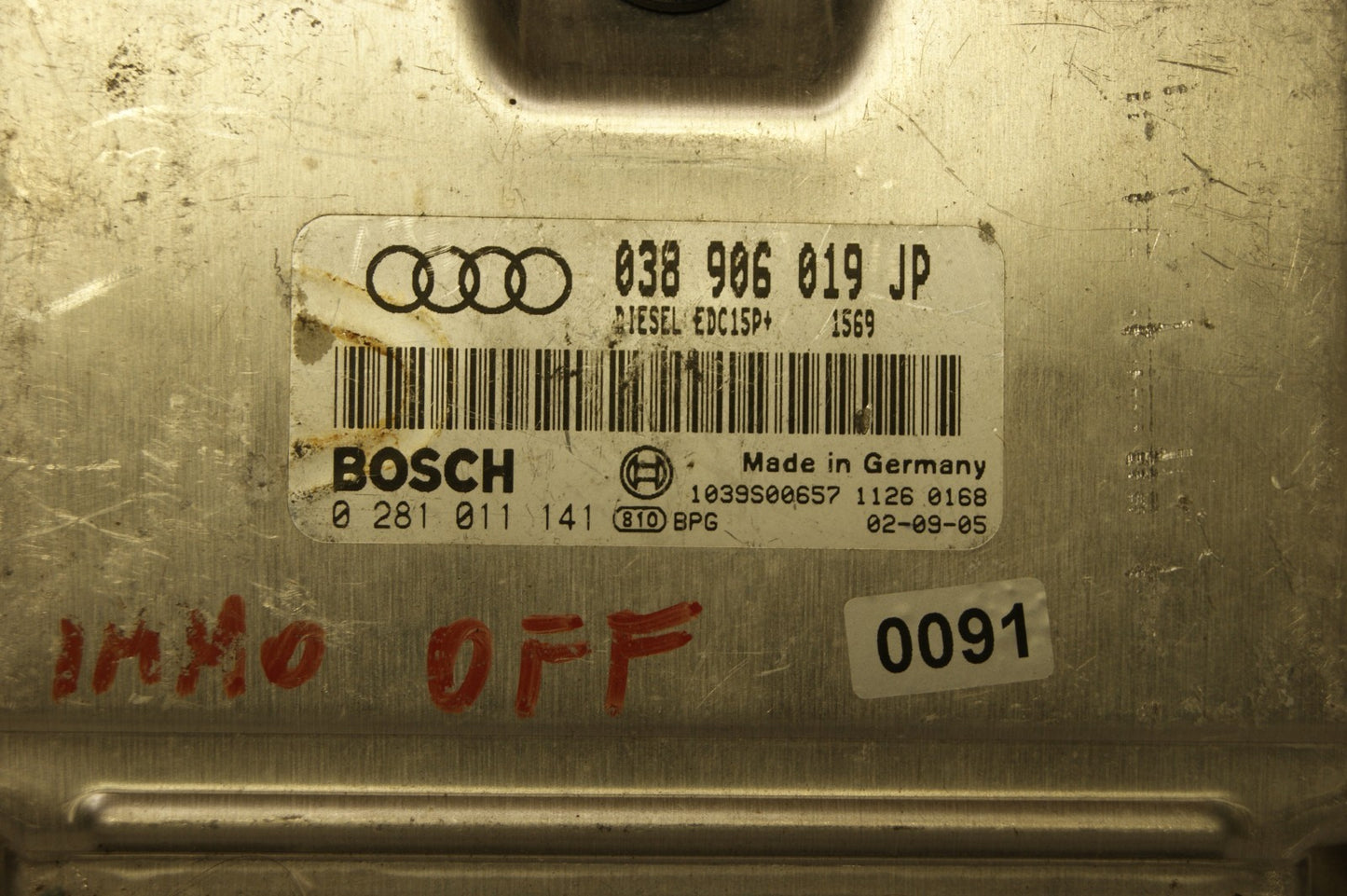 ECU AUDI A4 038906019 JP 0281011141 IMMO OF PLUG AND PLAY