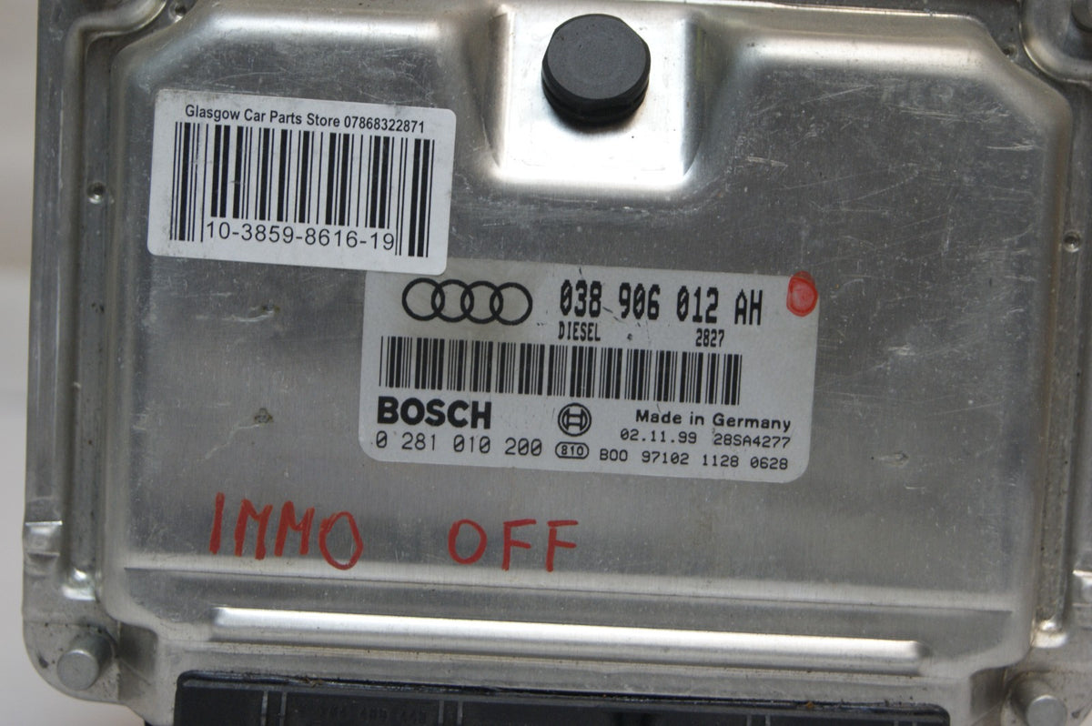 AUDI VW ENGINE ECU038906012AH 0281010200 IMMO OFF PLUG & PLAY