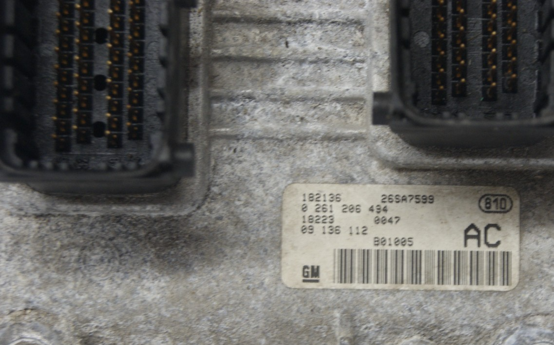 09136112 Vauxhall Vectra Engine Ecu 0261206494