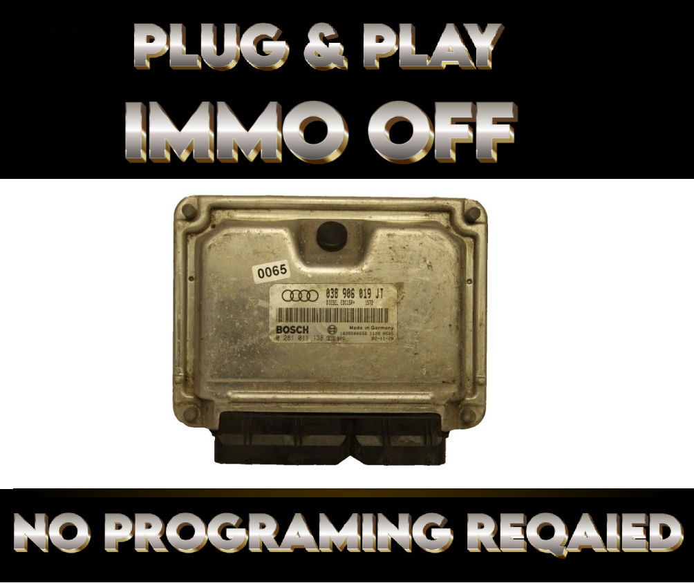 AUDI ECU 038906019JT 0281011138 IMMO OFF PLUG & PLAY