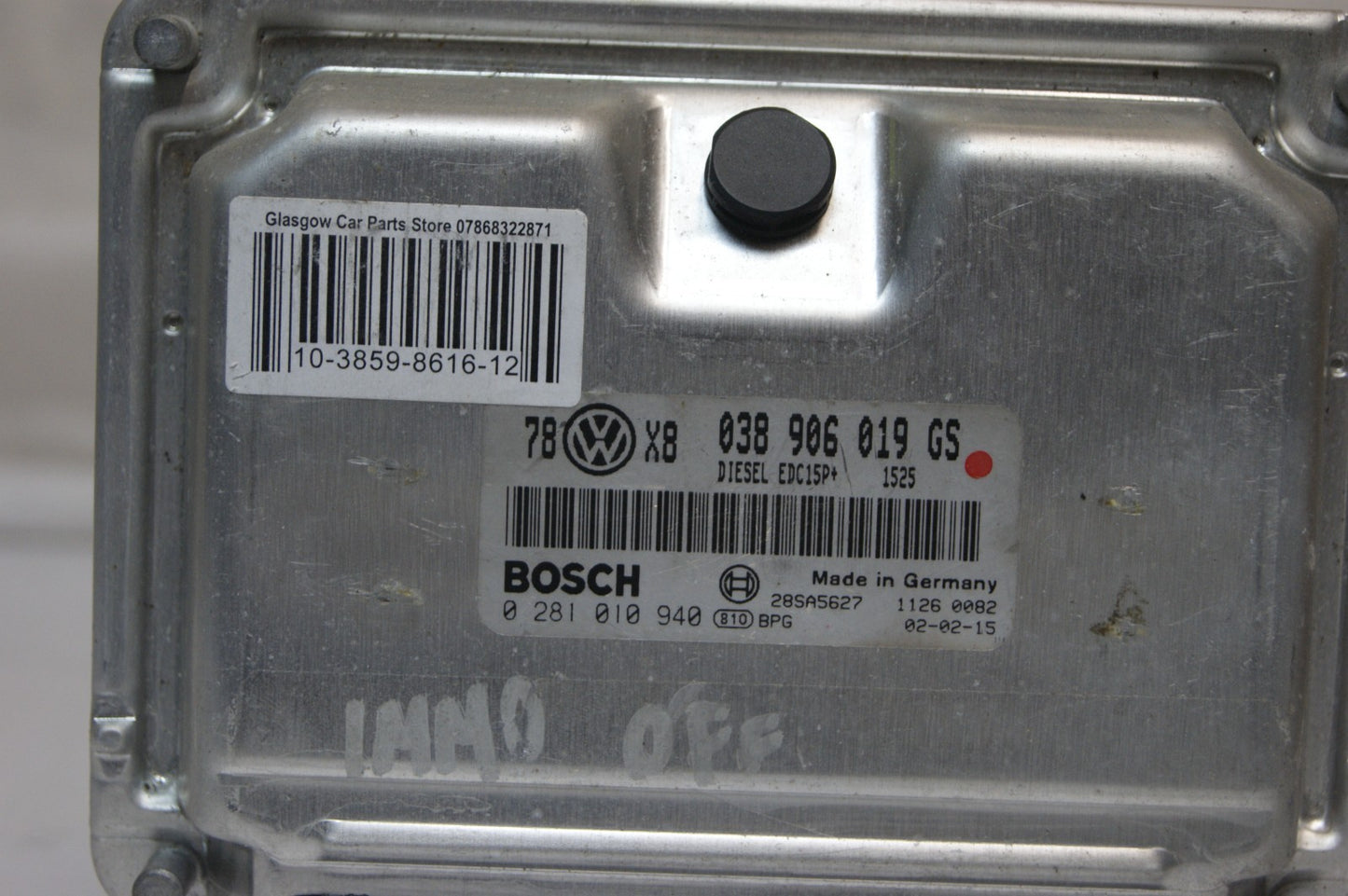 AUDI VW ENGINE ECU 038906019GS 0281010940 IMMO OFF PLUG & PLAY