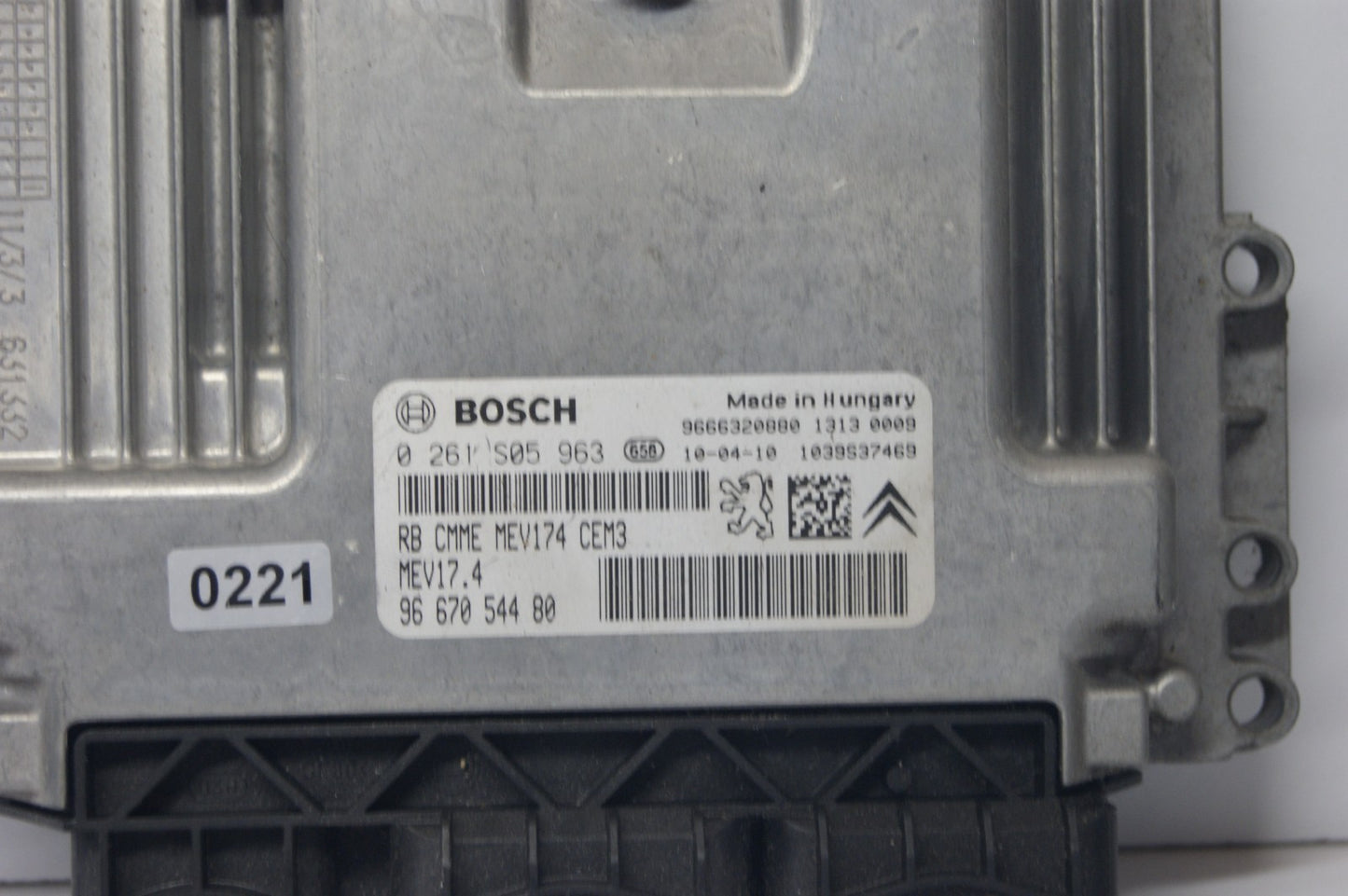 CITROEN PEUGEOT ECU 0261S05963 9667054480 PLUG AND PLAY CLONING BY POST