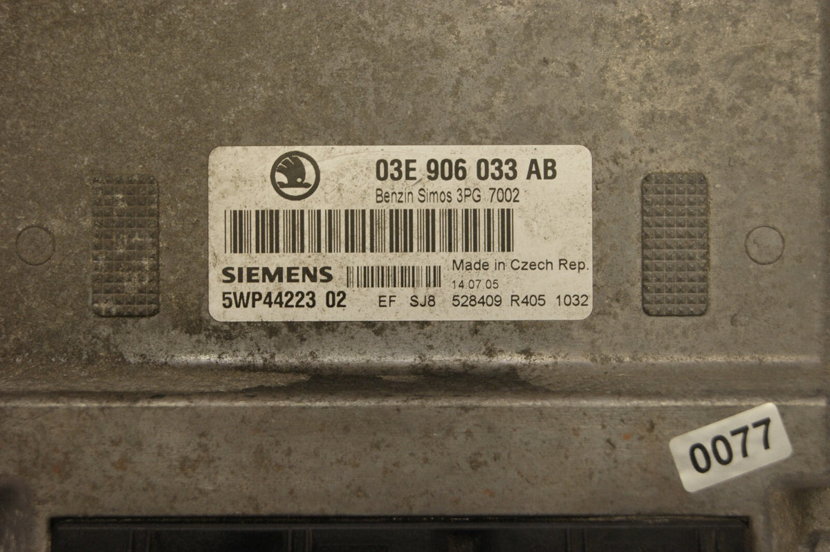 03E906033AB 3PG ECU Audi VW Skoda Seat IMMO OFF PLUG & PLAY.
