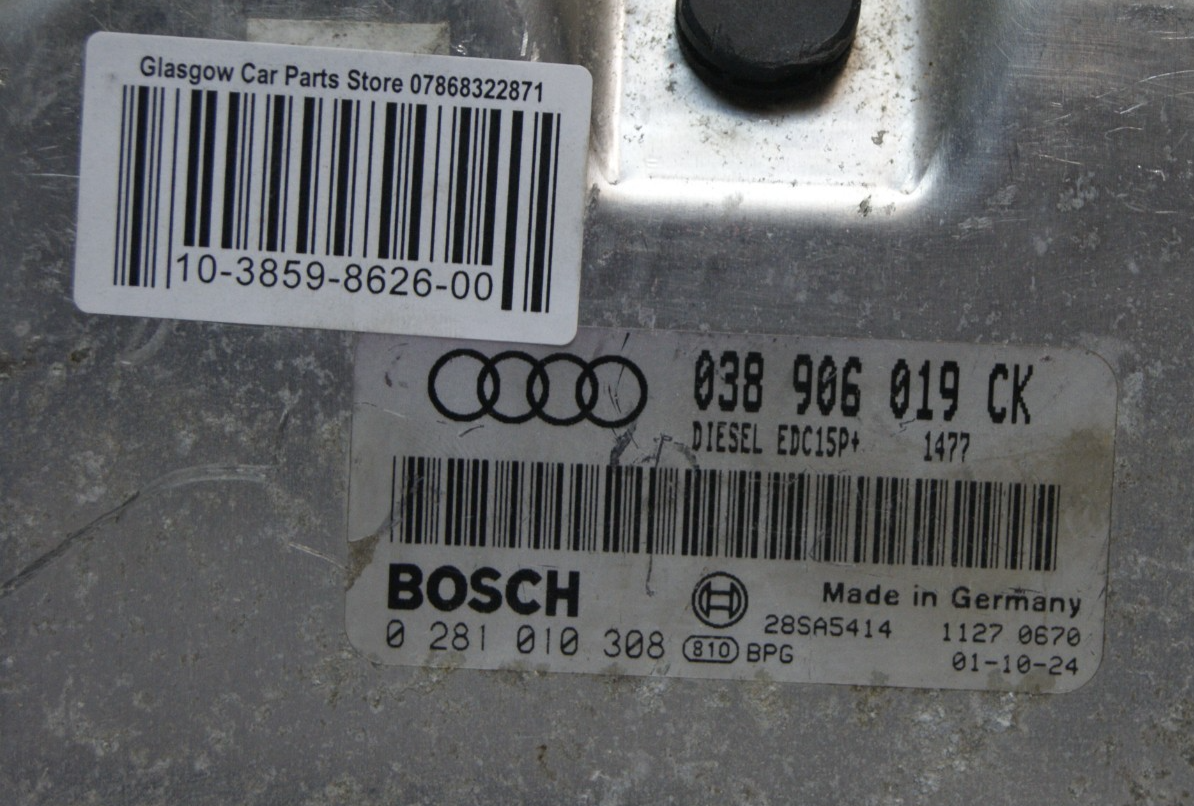 AUDI VW ENGINE ECU 038906019CK 0281010308 PLUG AND PLAY IMMO OFF