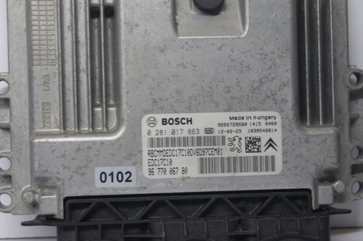 CITROEN PEUGEOT ECU 0281017863 9677006780 PLUG AND PLAY CLONING BY POST
