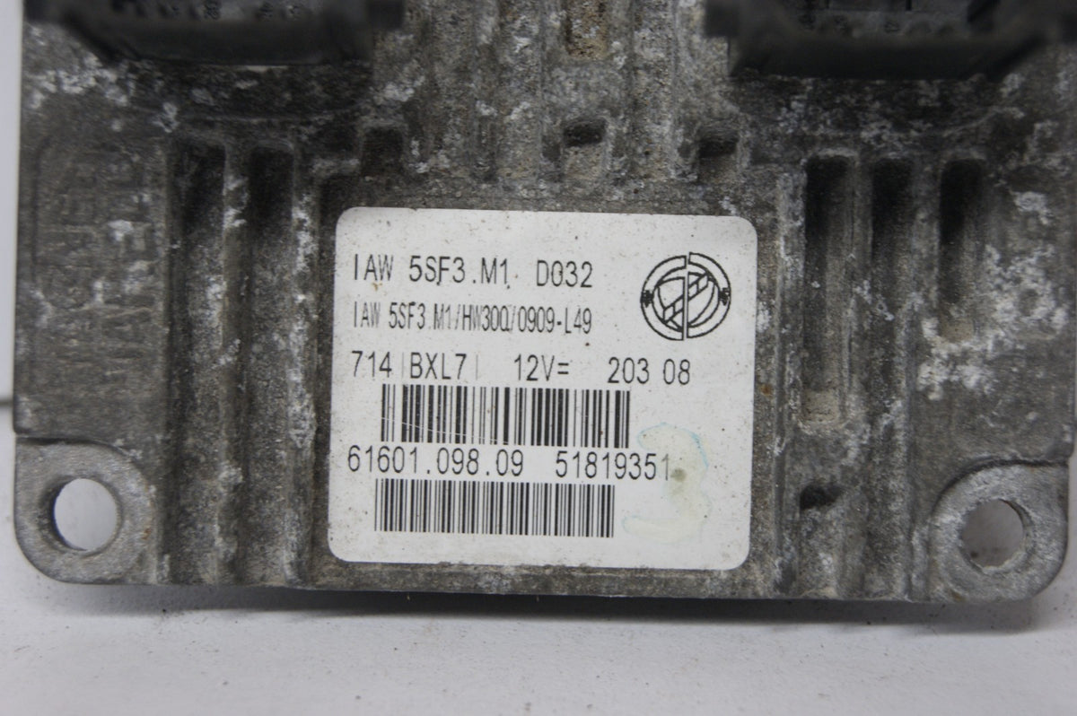 51819351 ECU FIAT IAW5SF3.M1 /HW300 PLUG AND PLAY PROGRAMMING BY POST.