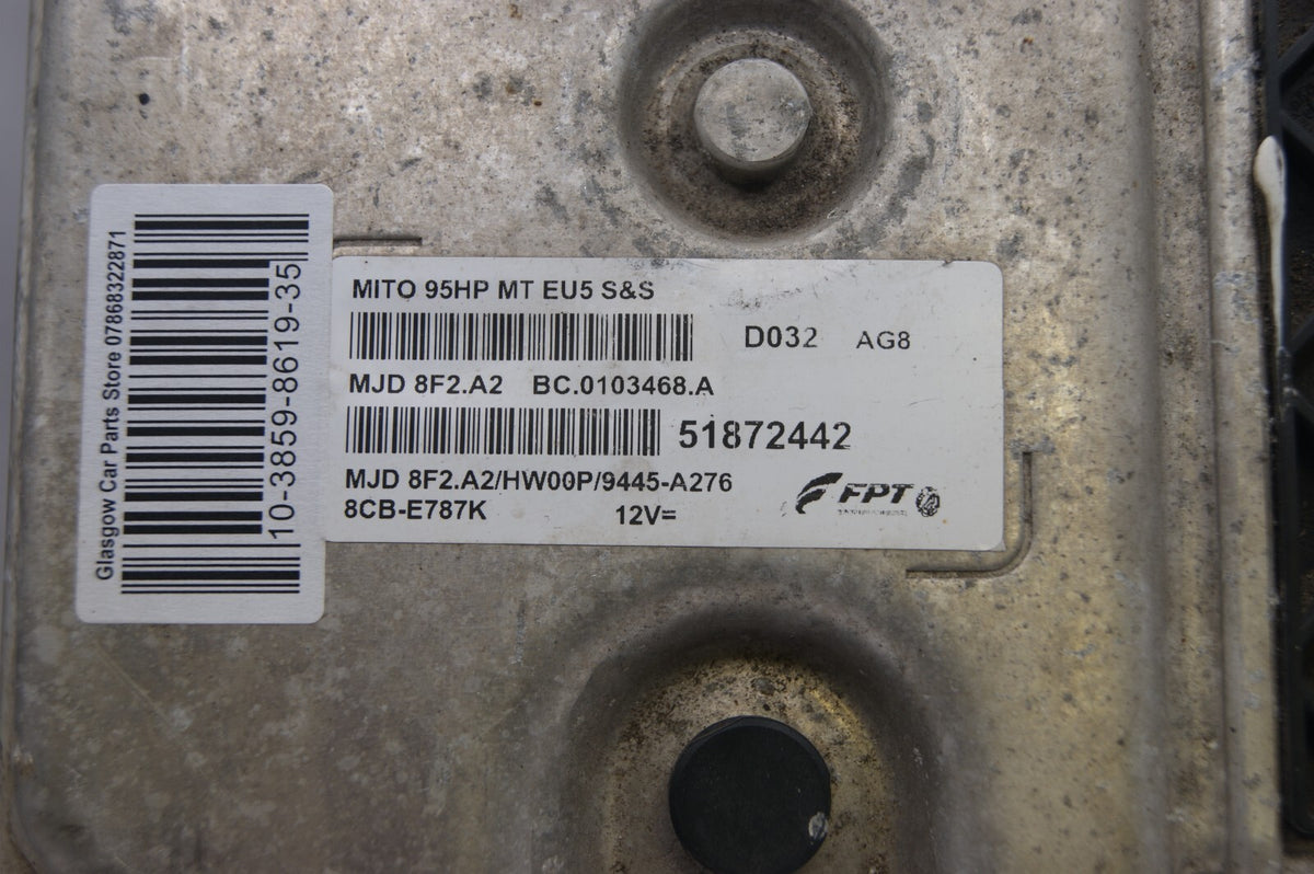 ECU ALFA ROMEO MITO 51872442 VIRGIN PLUG AND PLAY