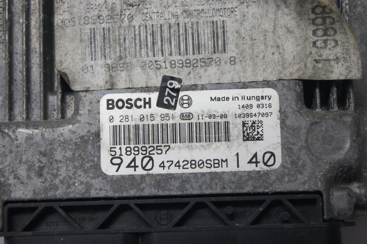 ECU  Alfa Romeo Juliet 2.0JTD 51899257 0281015951 PLUG AND PLAY CLONING