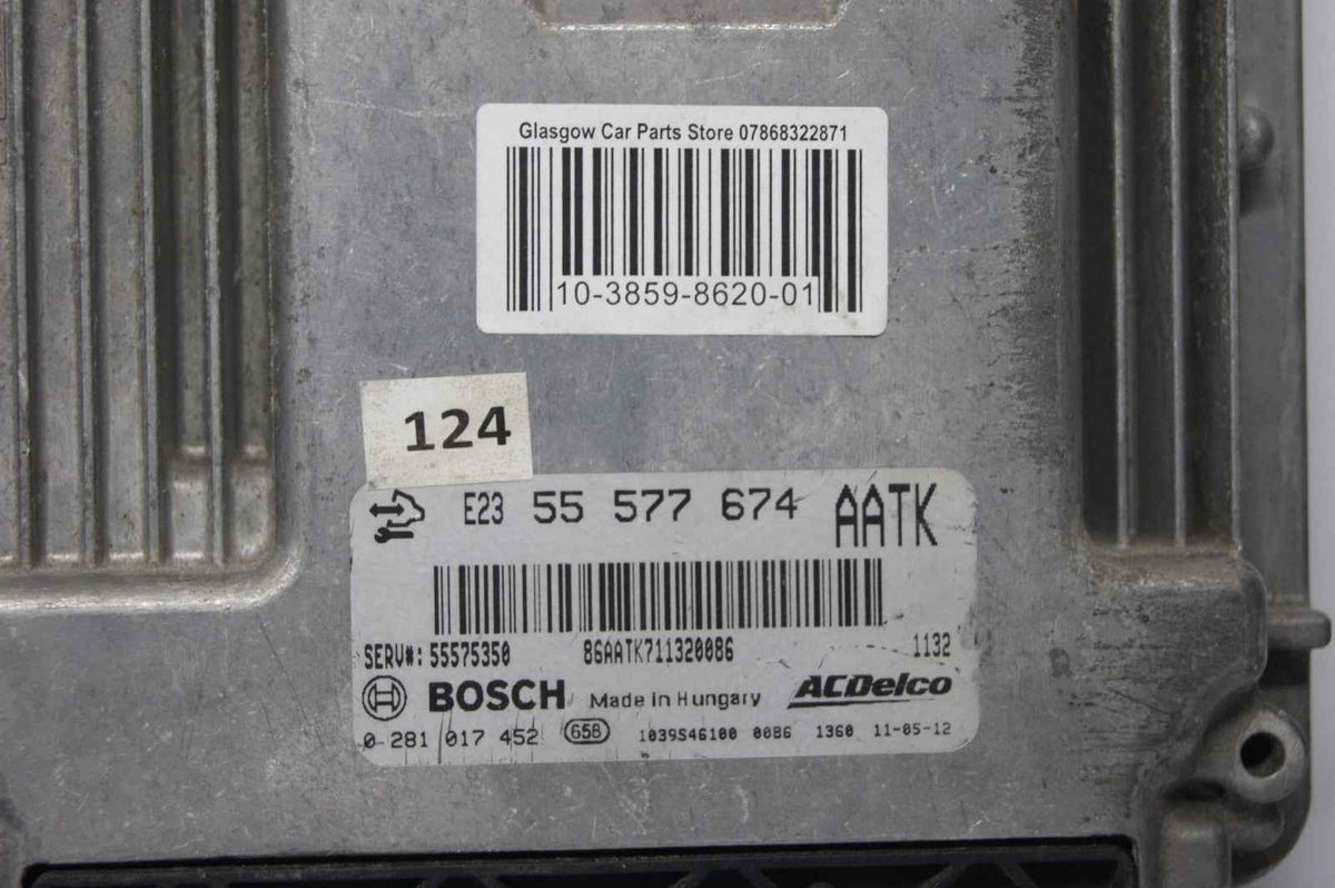 0281017452  55577674 Vauxhall Insignia  PLUG & PLAY PROGRAMMING BY POST