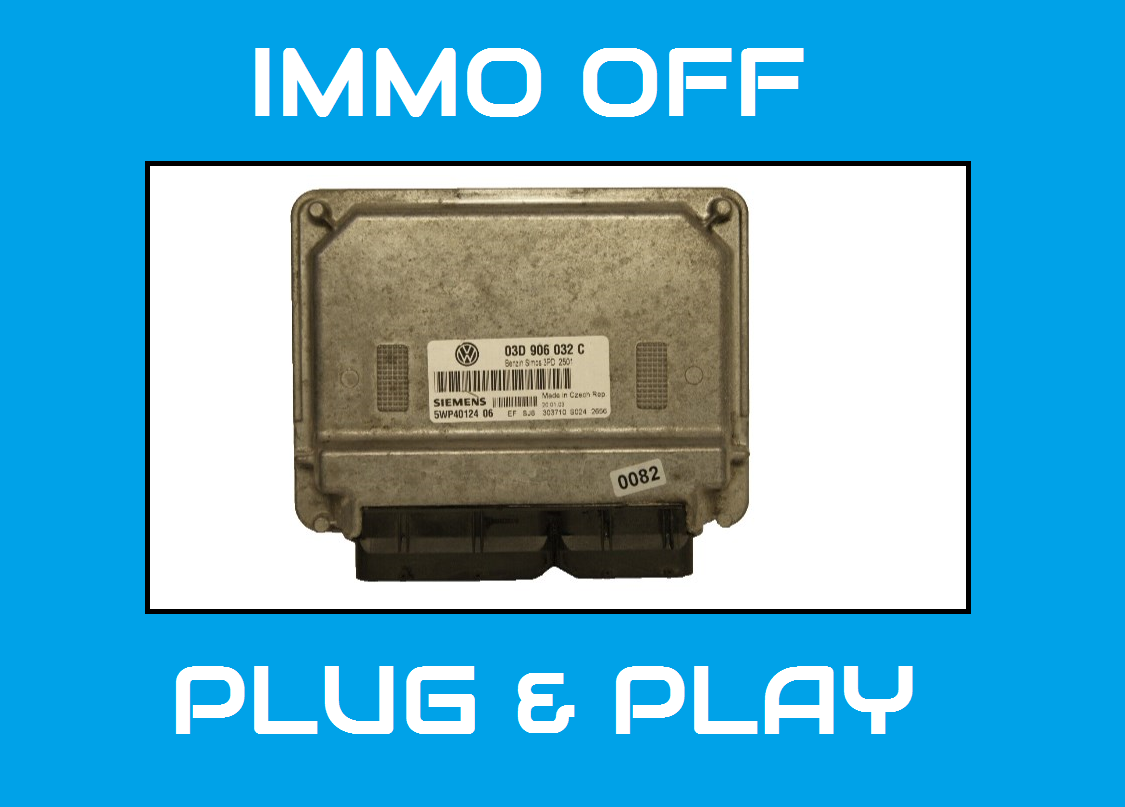 03D906032C   ECU Audi VW Skoda Seat   IMMO OFF PLUG & PLAY.
