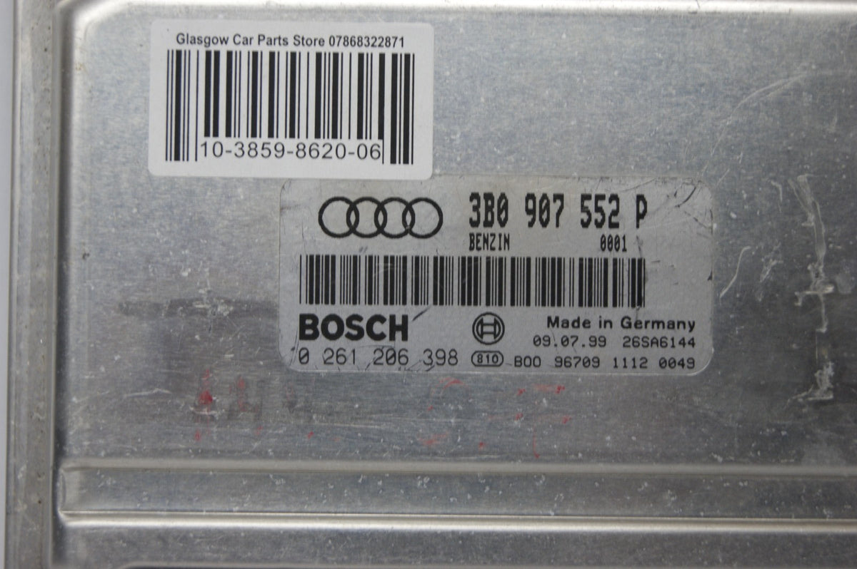AUDI A6  2.4i PETROL ENGINE CONTROL UNIT ECU 3B0907552P   0261206398