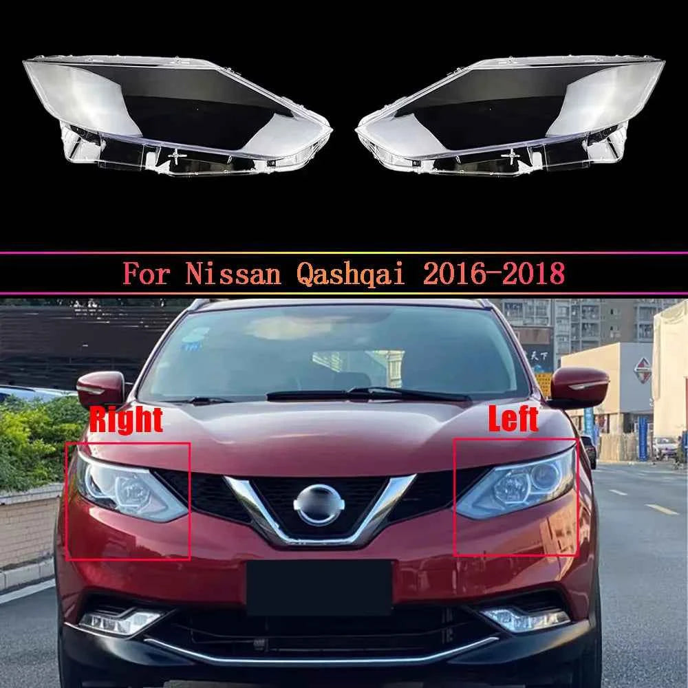 Headlight Lens Cover for Nissan Qashqai 2016 2017 2018 – Clear Headlamp Shell Replacement