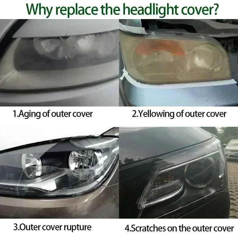 Headlight Housing Protection Glass Cover Headlamps Transparent Shell Lens For Mercedes-Benz ML Class W164 Pre-facelift 2005-2008