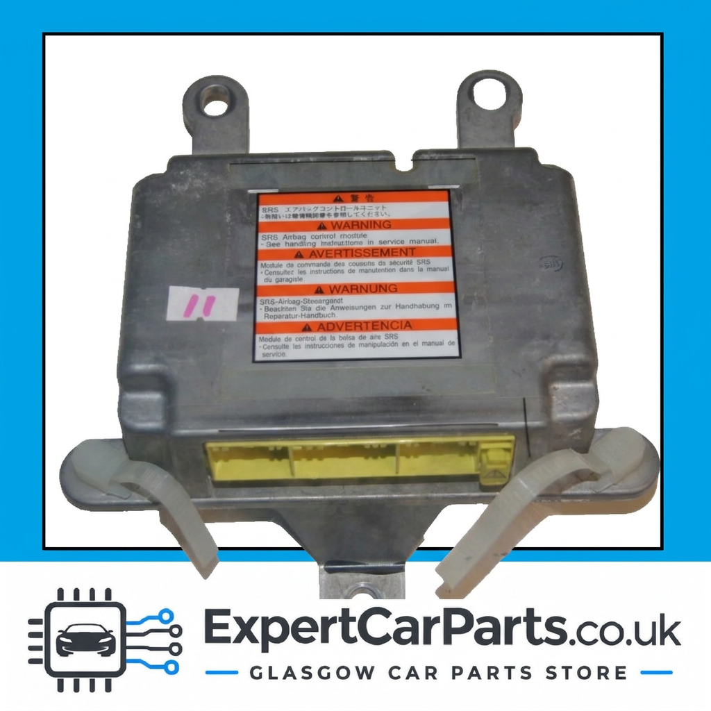 Subaru Denso SRS airbag control module TN152300-9840 with yellow connector