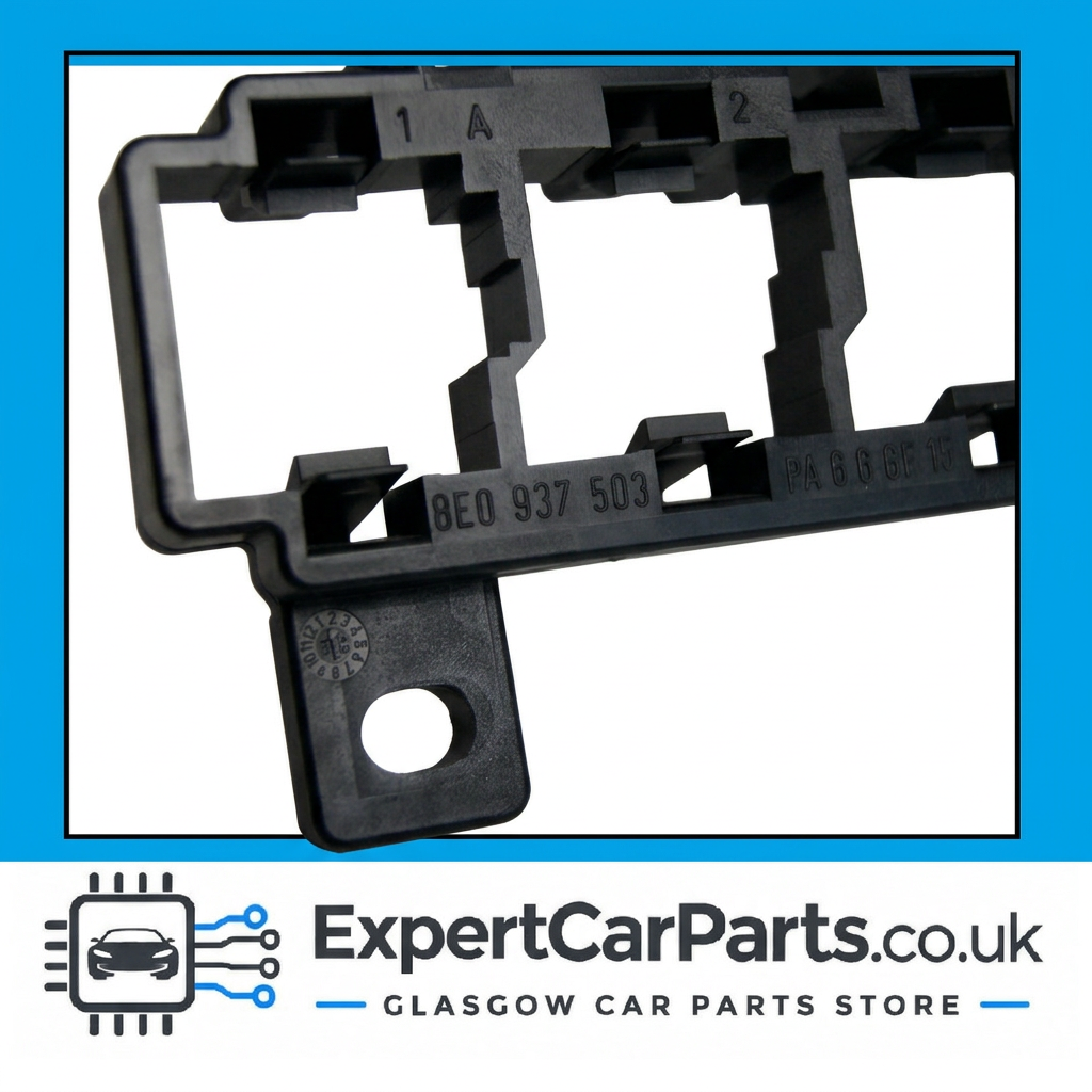 Audi fuse box module moulded part number 8E0 937 503 close-up