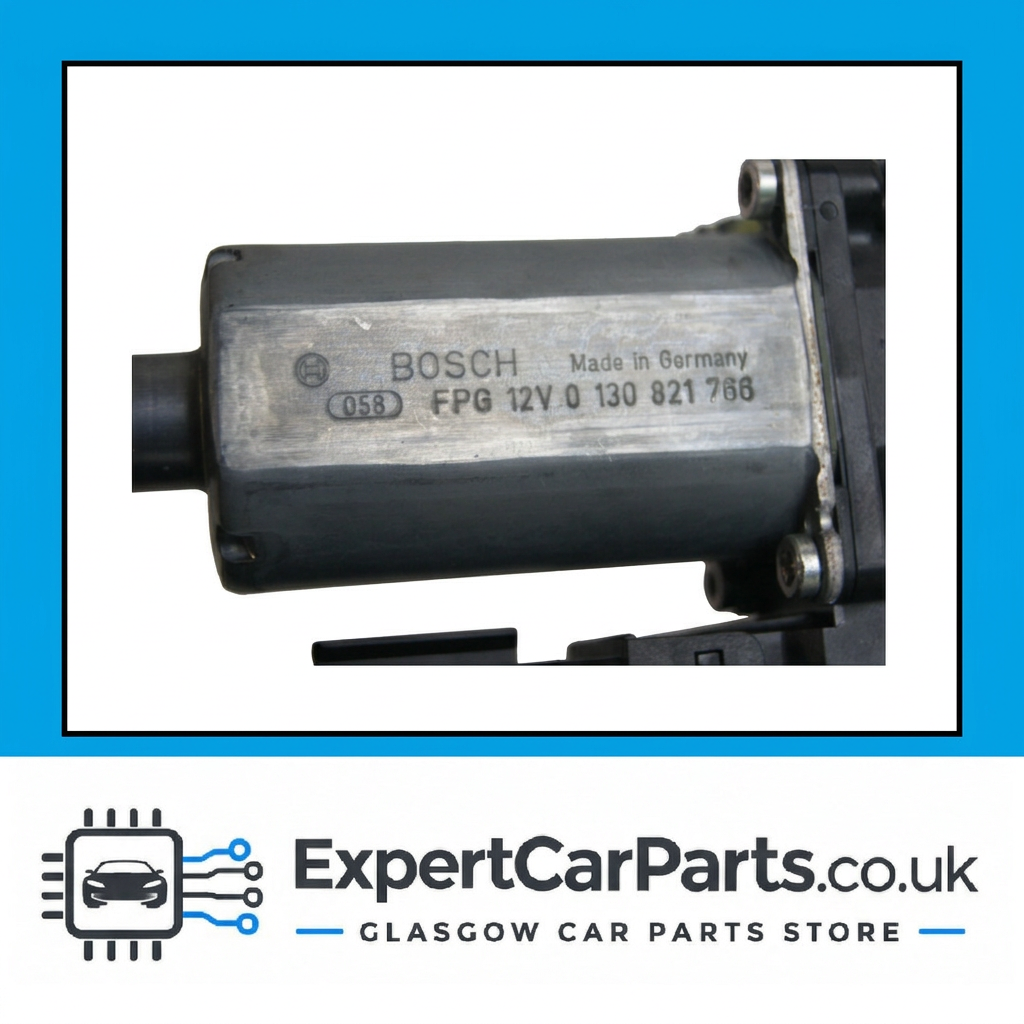 Audi A4 B7 window motor Bosch marking close-up